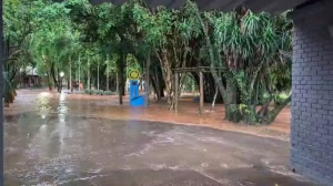 Francisco Beltrão registra 120 mm de chuva em sete horas, rios transbordam e Defesa Civil alerta para risco de novas inundações
